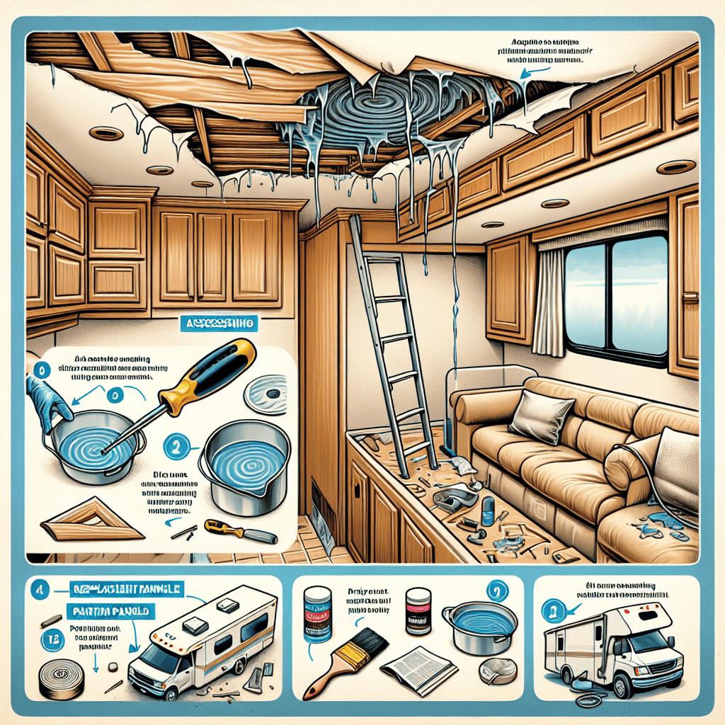 how to repair water damaged ceiling in rv
